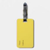 Cheveux arc-en-ciel rose licorne étiquette bagage (Dos Vertical)