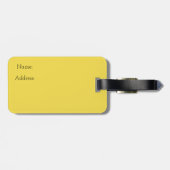 Cheveux arc-en-ciel rose licorne étiquette bagage (Dos horizontal)