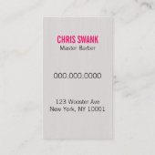 Cheveux Barber/Cosmetologue Carte de visite (Magen (Dos)