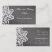 Cheveux blancs élégants de dentelle et rendez-vous (Devant / Derrière)