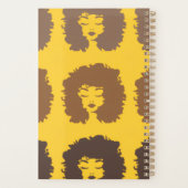 Cheveux bouclés naturels Jaune Marron Reliure spir (Dos)