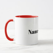 Cheveux Brown Femme Peintre Nom Mug (Gauche)