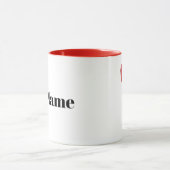 Cheveux Brown Femme Peintre Nom Mug (Centre)