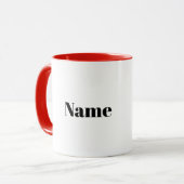 Cheveux Brown Femme Peintre Nom Mug (Devant gauche)