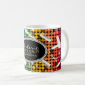 Cheveux d'arc-en-ciel et tasse faits sur commande (Devant droit)