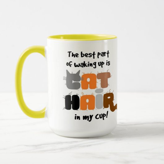 Cheveux De Chat Dans Ma Coupe Mug Amoureux des cha (Gauche)