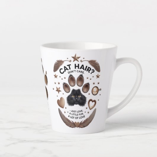 Cheveux de chat ne se soucient pas de la latte Mug (Droite)