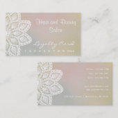 Cheveux de dentelle et carte blancs de fidélité de (Devant / Derrière)