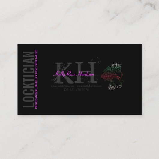 Cheveux de Locktician fermant à clef le carte de (Devant)