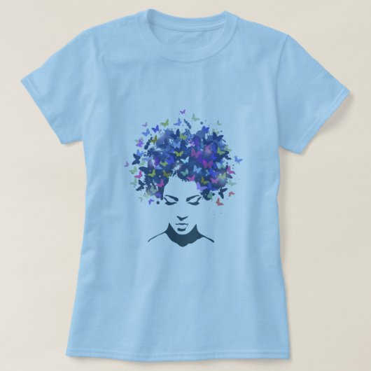 Cheveux de T-shirt de papillons (Design devant)