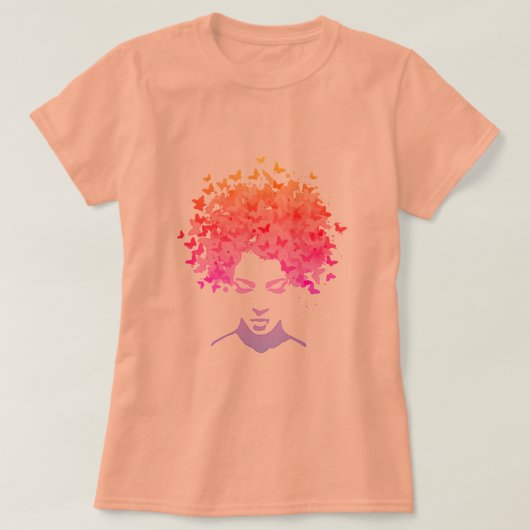Cheveux de T-shirt de papillons (Design devant)