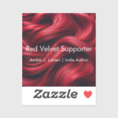 Cheveux en velours rouge | Sticker de support Ambe (Feuille)