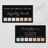 Cheveux et carte de fidélité de salon de beauté (Devant / Derrière)