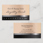 Cheveux et carte de fidélité de salon de beauté (Devant / Derrière)