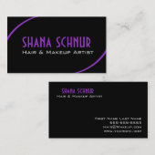 Cheveux et carte de visite de maquillage (Devant / Derrière)