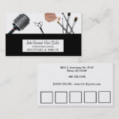 Cheveux et carte de visite de maquillage (Devant / Derrière)