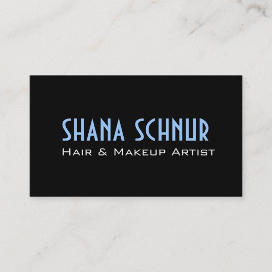 Cheveux et carte de visite de maquillage (Devant)