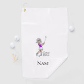 Cheveux gris Female Golf Serviette (En situation)