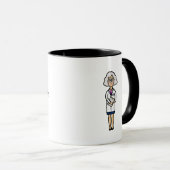 Cheveux gris plus âgé Femme Docteur Mug (Devant droit)
