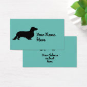 Cheveux longs Dachshund - Silhouette 1 (Bureau)