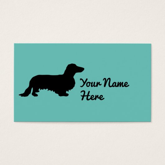 Cheveux longs Dachshund - Silhouette 1 (Devant)