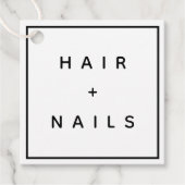 CHEVEUX + NAILS styliste élégant logo étiquette (Devant)