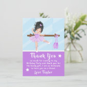 Cheveux noir Ballerina violet Merci d'anniversaire (Debout devant)