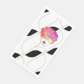 "Cheveux Peony Art Moderne". Serviettes en papier  (Coin)