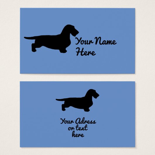 Cheveux ronds Dachshund - Silhouette 1 (Devant & derrière)