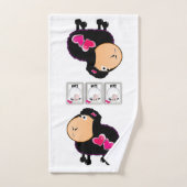 Cheveux rose Mains Serviettes de toilette (Serviette à main)