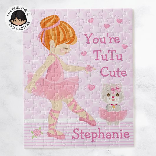 Cheveux rouges Ballerina Tutu migte Puzzle