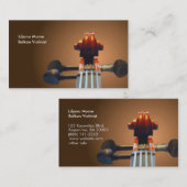 Chevilles et modèle de cartes de visite de violon (Devant / Derrière)