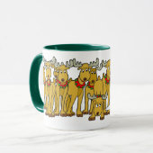 Chèvre amusante Mug de Noël (Devant gauche)