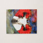 Chèvre avec le puzzle de coeur (Horizontal)