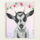 Chèvre blanche avec planificateur de fleurs (Devant)