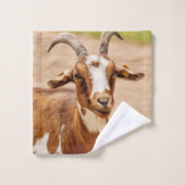 Chèvre Brown et chèvre blanche (Gant de toilette)