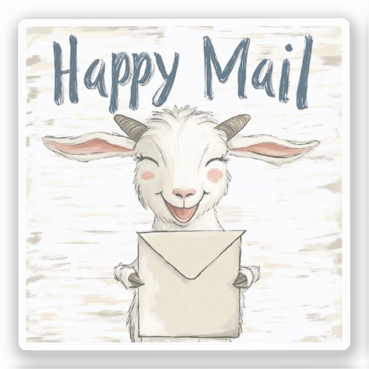 Chèvre, Courrier heureux, Sticker (Recto)