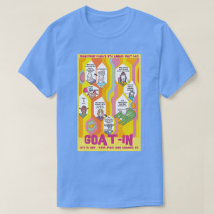Chèvre-Dans le T-shirt de bleu de la Caroline