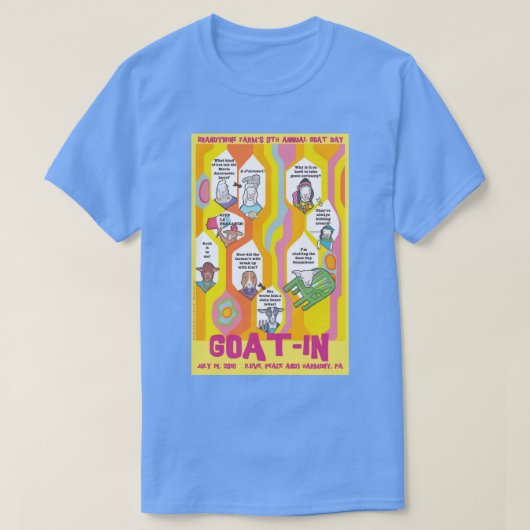 Chèvre-Dans le T-shirt de bleu de la Caroline (Design devant)