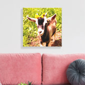 Chèvre de bébé avec fleurs - toile enveloppée Impr (Insitu(Salon))