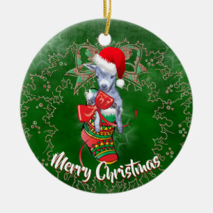 Chèvre de bébé mignonne en stock ornement de Noël