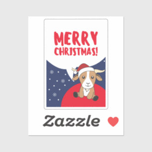 Chèvre de Noël Chèvres Animaux d'hiver Sticker