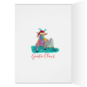 Chèvre de Noël drôle Père Noël personnalisée (Intérieur (Gauche))