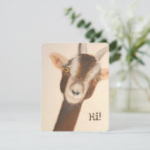Chèvre disant "salut" Carte de note (Debout devant)