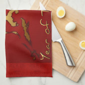 Chèvre d'or Chinois Vietnamien Nouvel An Serviette (Quart Plié)