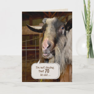 Chèvre drôle pour carte d'anniversaire 60 ans