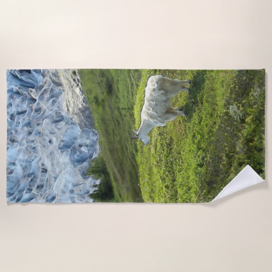 Chèvre glacier - Serviette de plage (Devant)