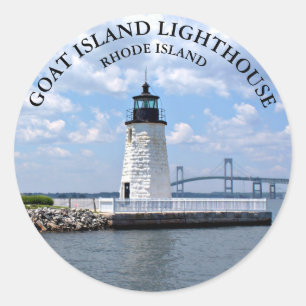 Chèvre Island Lighthouse Rhode Island Stickers ron