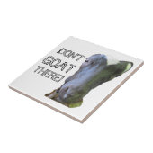 Chèvre "NE VEUX PAS LÀ !" Carreau (Côté)