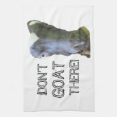 Chèvre "NE VEUX PAS LÀ !" linge de cuisine (Vertical)